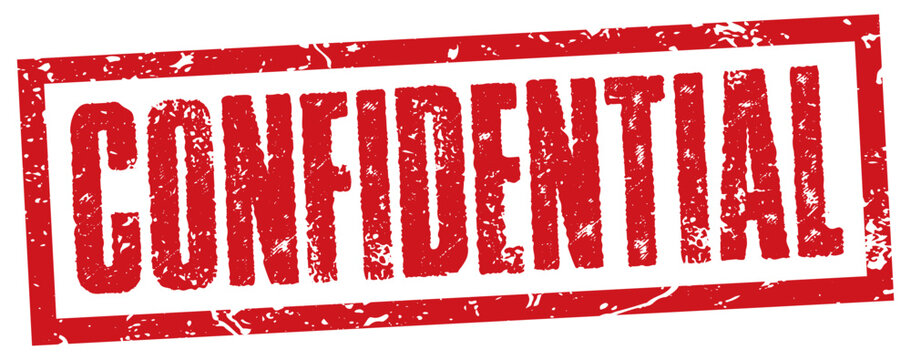 Confidential rubber stamp red grunge. PNG