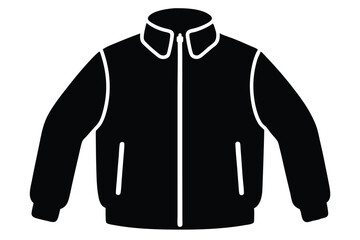 fleece jacket silhouette line art vector illustration © kanchanrani