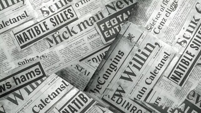 newspaper old sheets headlines motion abstract background