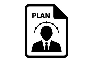 Fototapeta premium Business plan strategy planning concept icon