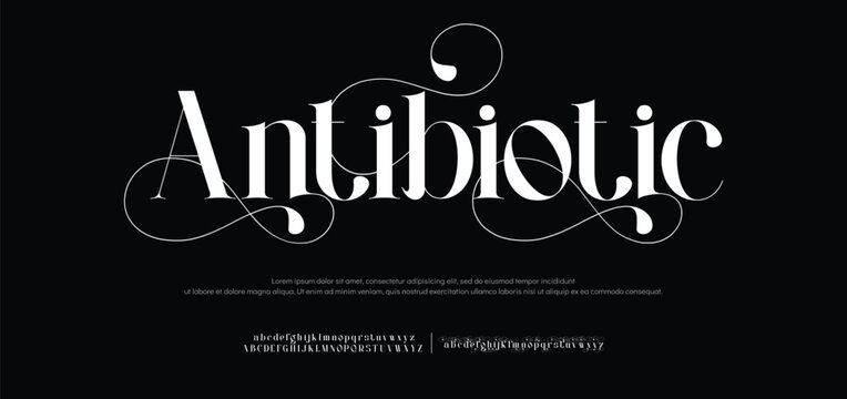 Elegant luxury modern beauty logo alphabet font. Typography beautiful fashion classic letters serif italic fonts decorative wedding vintage logos. vector illustration
