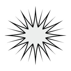 Obraz premium Abstract Explosion Icon: A dynamic, starburst-shaped graphic explodes outwards from a central point, symbolizing energy, impact, and explosive force.