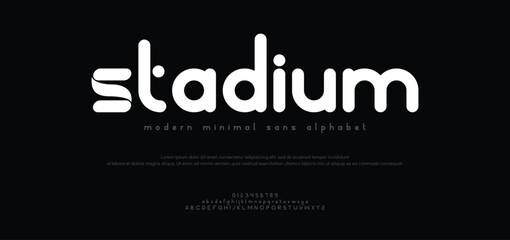 Sport modern minimal logo alphabet fonts. Typography minimalist urban sans serif fashion creative sport logos fonts. vector illustration
