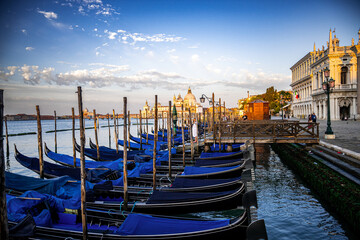 View of the gondolas of beautiful Venice (Italy) © McoBra89