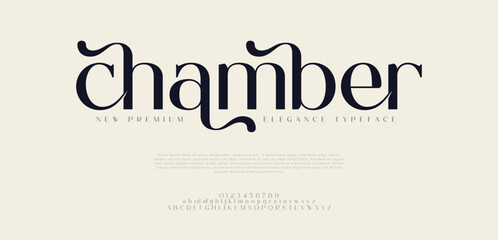 Luxury elegant alphabet letters logo font and number. Classic Modern Serif Lettering Minimal Fashion. Typography decoration fonts for, wedding, logos. vector illustration  © MOHXXIN