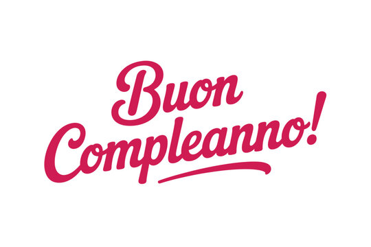 A buon compleanno greeting card with a festive Italian birthday message