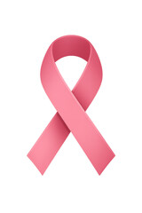 Pink ribbon symbolizing breast cancer awareness and support
