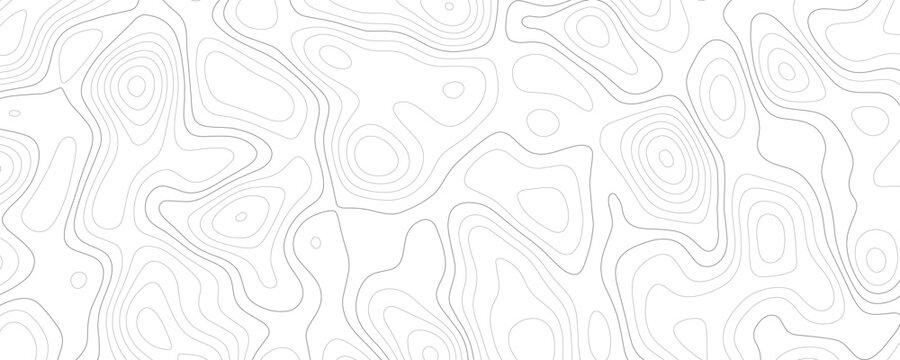Seamless topographic map with contour lines on a transparent background, abstract relief grid vector illustration