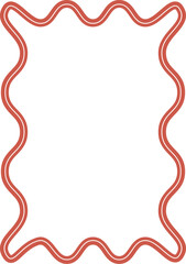Fototapeta premium Border Wavy Frame Hand Drawn