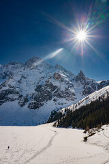 morskie oko lake in winter poland © fotomaster