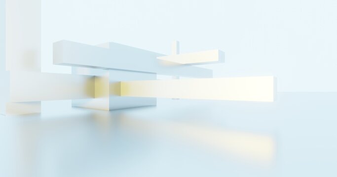 Abstract architecture background 3d render