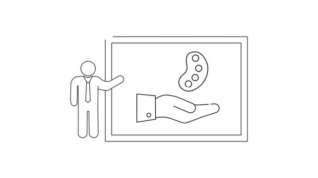Presentation on Germs and Hygiene - A Simple Line Drawing.