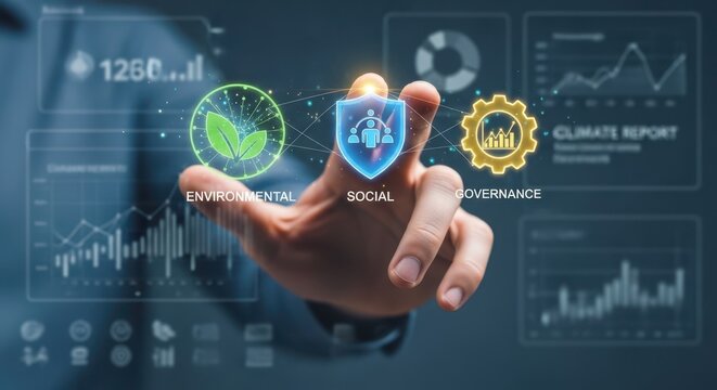 ESG disclosure portal visualizing corporate adherence to TCFD recommendations and other climate related financial reporting standards