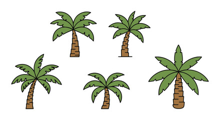 Obraz premium Royal palm Line art modern abstract style illustration