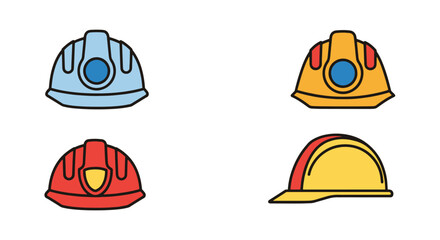 Fototapeta premium Safety Helmet Line colorful digital color