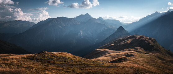 panoramic view of the alps