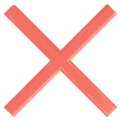Obraz premium Multiplication X Sign Multiply Symbol Mathematics Icon