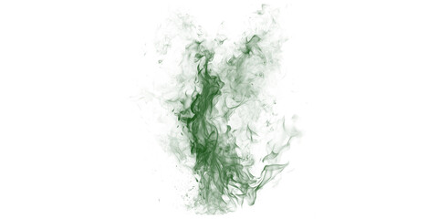 Green smoke ethereal mist abstract dark background flowing energy effect motion digital art fantasy © Official Design
