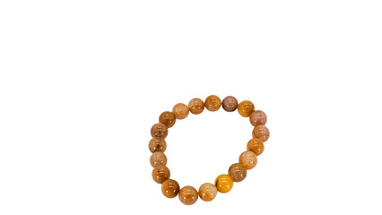 ルチルクォーツブレスレット マクロ撮影 背景透過PNG