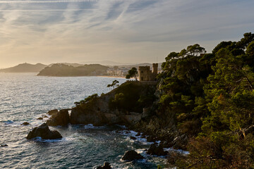 Cliffs. Typical Mediterranean landscape of the Costa Brava, in the province of Girona (Spain), one of the country's most popular tourist destinations.