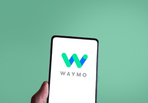 Waymo logo on a smartphone screen. Link&ouml;ping, &Ouml;sterg&ouml;tland, Sweden. 03-02-2026.
