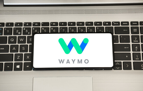 Waymo logo on a smartphone screen. Link&ouml;ping, &Ouml;sterg&ouml;tland, Sweden. 03-02-2026.

