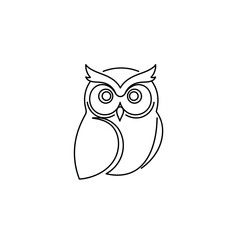 Obraz premium Monoline Owl Mascot