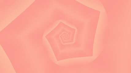 Soft coral pentagon spiral background with smooth pastel gradient texture
