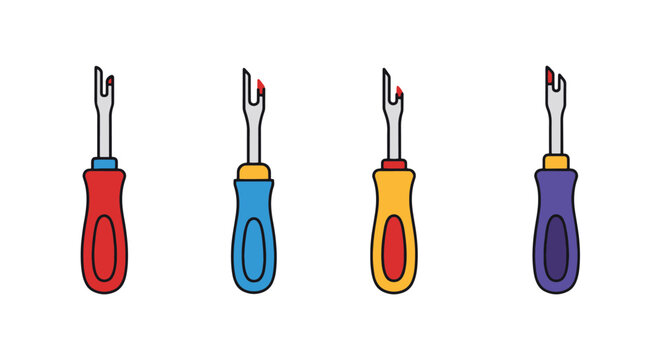 Seam Ripper Line art modern soft tone illustration