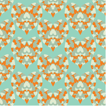 Heart Abstract Seamless Pattern Vector