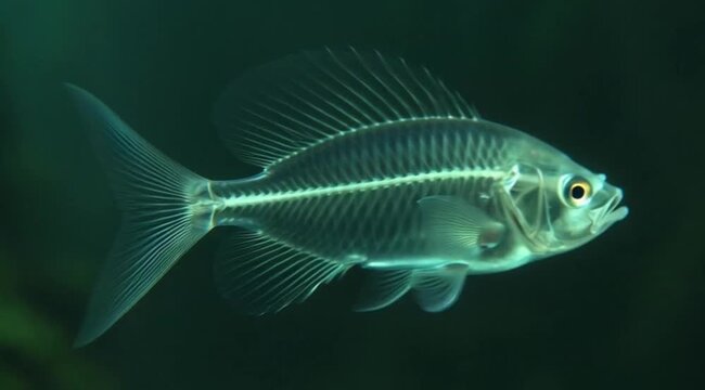 Exotic aquatic wildlife and biology macro concept.
