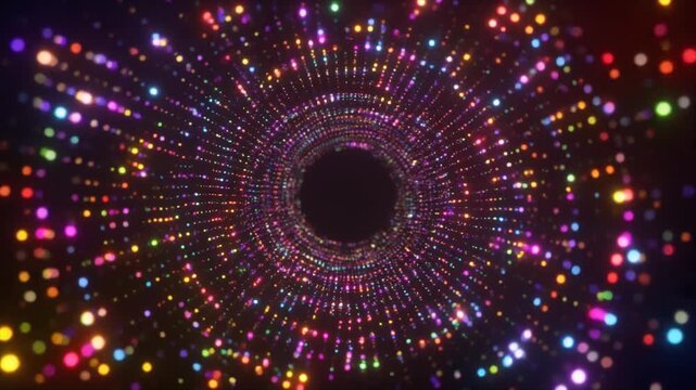 Futuristic looping luxury shimmer particles rotating vortex motion ambient lighting depth seamless surreal ambience cascading softly abstract unique style ultra realistic cinematic loop