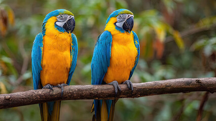 blue and yellow macaw