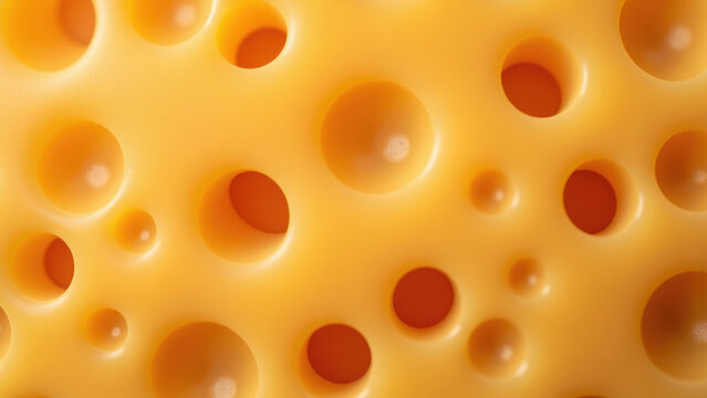 Cheese hole dairy yellow texture closeup food background snack delicious macro pattern fresh ingredient nutrition gourmet appetizer cuisine fat