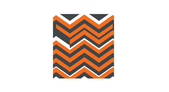 orange and gray chevron pattern