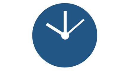 Blue Clock Face Icon Indicating Time Passing