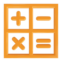 Obraz premium Calculator icon for mathematics finance accounting and digital calculations