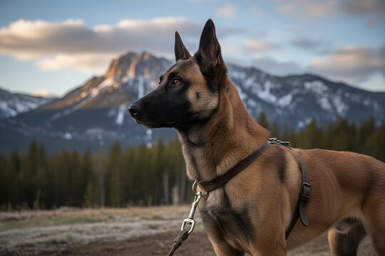 Majestic Belgian Malinois in Mountain Landscape &ndash; Premium Dog Photography Collection