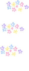 Naklejka premium Lovely Colorful Flowers Elements Decoration