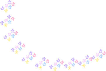 Lovely Colorful Flowers Elements Decoration