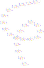 Lovely Colorful Flowers Elements Decoration