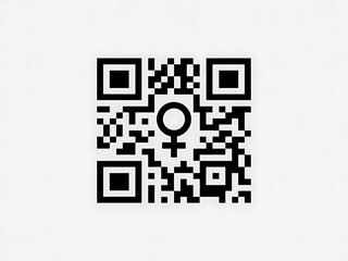 Fototapeta premium QR Code Revealing Female Symbol