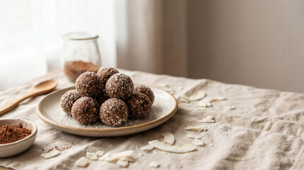 Healthy minimal food composition on pastel background