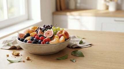 Healthy minimal food composition on pastel background