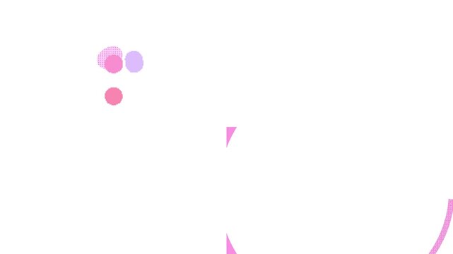 Colorful 8bit Pop Transition Set Pink White Background with Luma Matte