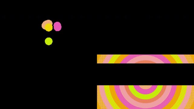 Colorful 8bit Pop Transition Set Light Green Yellow Pink Transparent