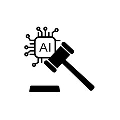 AI Governance and Regulation Concept with Gavel Icon