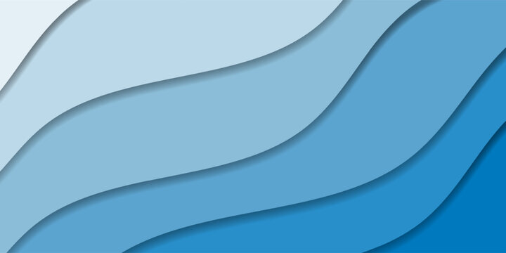 Layered Blue Abstract Waves Background. Modern trendy design in Vector Illustration EPS 10 modern desain bener poster
