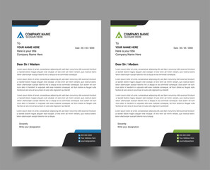 Obraz premium Later Head Design and Creative Industry Modern Pad Design with a corporate letterhead from the latter head