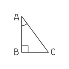 Triangle shape line outline icon